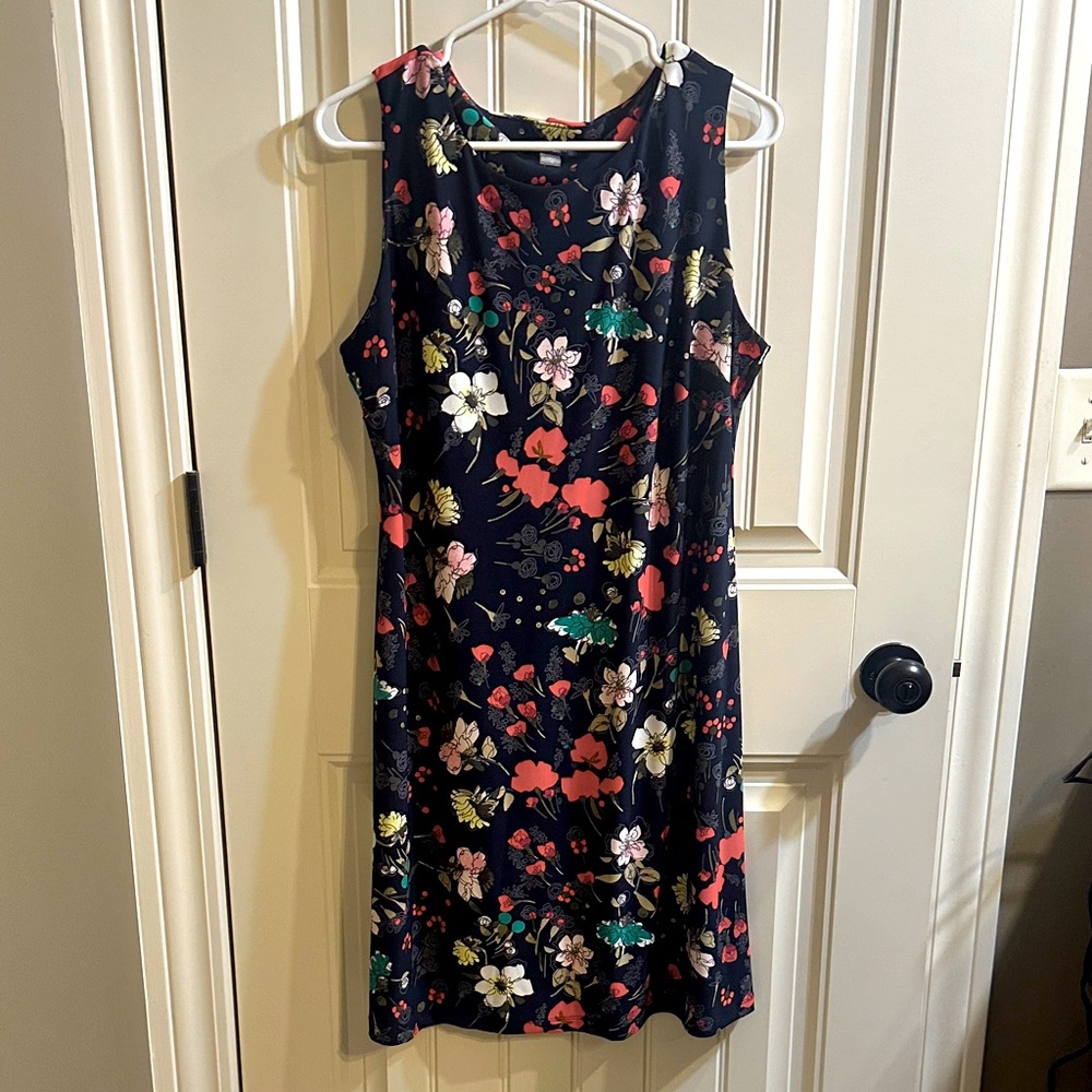 Tommy Hilfiger Floral Sleeveless Dress - Navy Multicolor